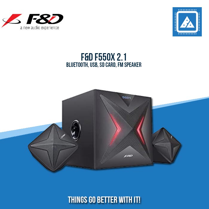 F&D F550X 2.1 BLUETOOTH, USB, SD CARD, FM SPEAKER
