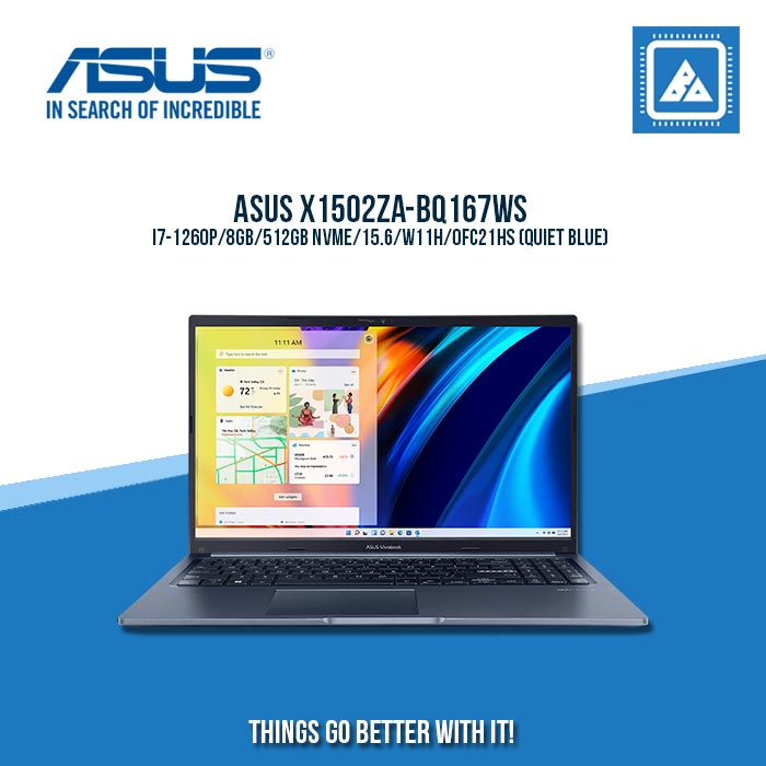 ASUS X1502ZA-BQ167WS I7-1260P/8GB/512GB NVME BEST FOR STUDENTS AND FREELANCERS LAPTOP