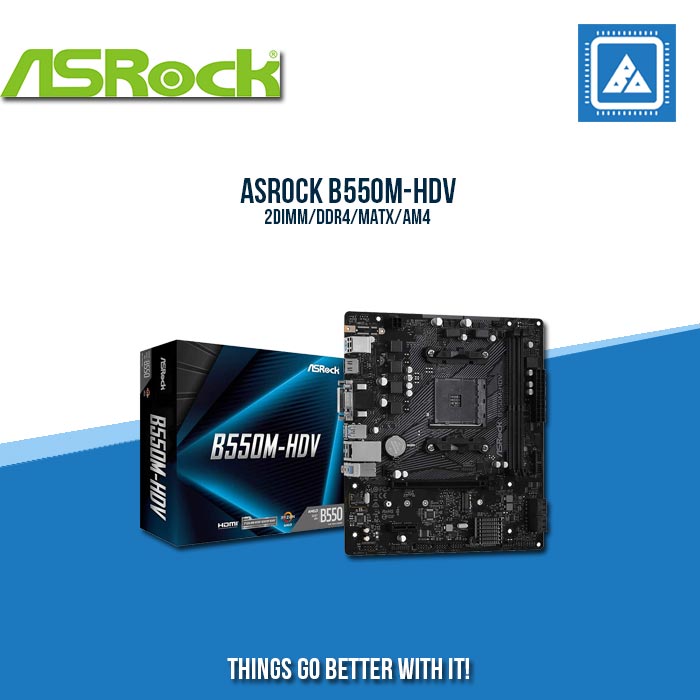 ASROCK B550M-HDV/2DIMM/DDR4/MATX/AM4