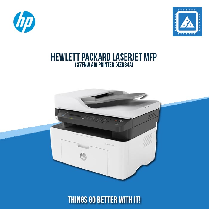 HEWLETT PACKARD LASERJET MFP 137FNW AIO PRINTER (4ZB84A)