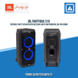 JBL PARTYBOX 310 PORTABLE BLUETOOTH SPEAKER W/ TELESCOPIC HANDLE (BLACK)