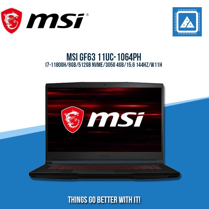 MSI GF63 11UC-1064PH I7-11800H | Gaming Laptop And AutoCAD Users