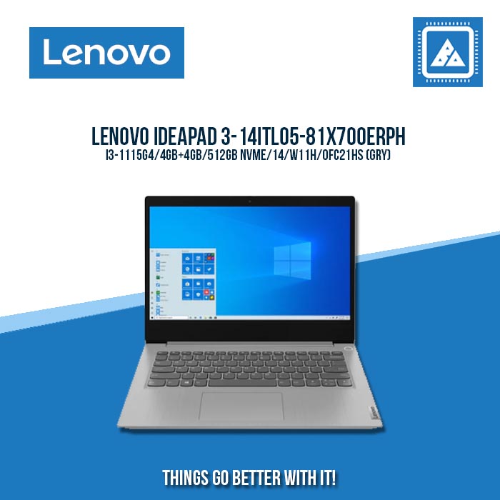 LENOVO IDEAPAD 3-14ITL05-81X700ERPH I3-1115G4 | Best for Students Laptop