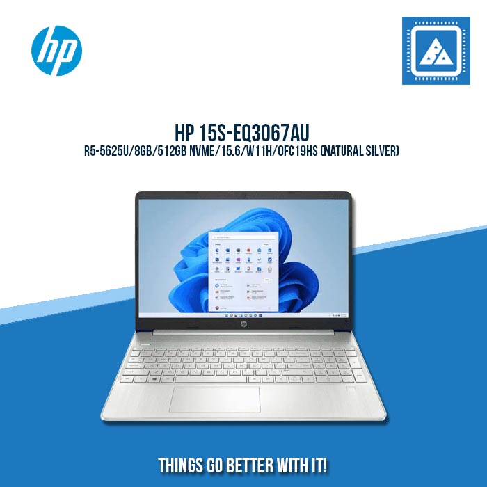 HP 15S-EQ3067AU (79J62PA) R5-5625U/8GB/512GB NVME | BEST FOR STUDENTS AND FREELANCERS LAPTOP