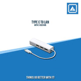 TYPE C to LAN with 3 USB Hub