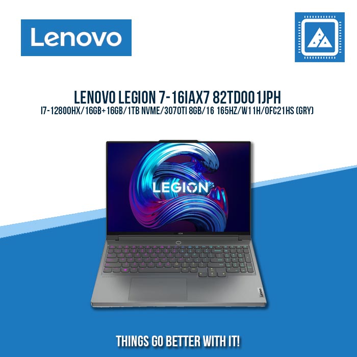 LENOVO LEGION 7-16IAX7 82TD001JPH I7-12800HX/16GB+16GB/1TB NVME/3070TI 8GB | BEST FOR GAMING AND AUTOCAD LAPTOP
