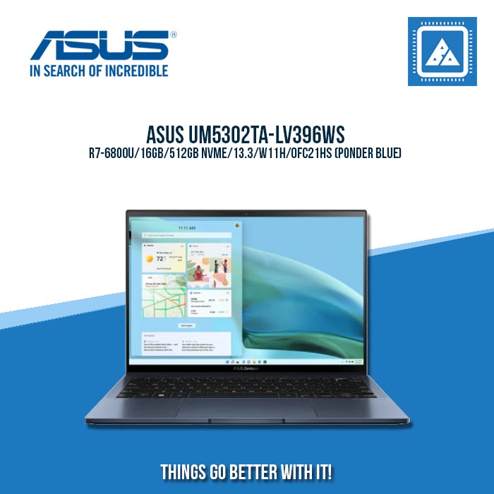 ASUS ZENBOOK S 13 UM5302TA-LV396WS R7-6800U/16GB/512GB NVME | BEST FOR FREELANCERS LAPTOP