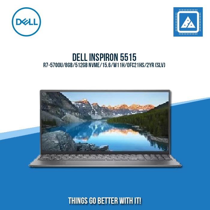 DELL INSPIRON 5515 R7-5700U/8GB/512GB NVME/SLV | BEST FOR STUDENTS AND FREELANCERS LAPTOP