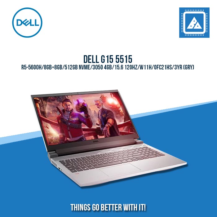 DELL G15 5515 R5-5600H/8GB+8GB/512GB NVME/3050 4GB | BEST FOR GAMING AND AUTOCAD LAPTOP