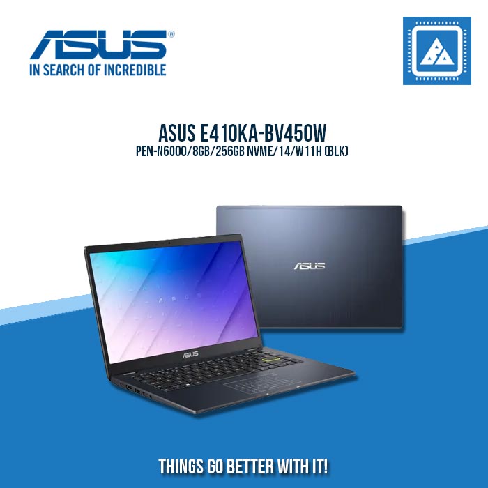 ASUS VIVOBOOK E410KA-BV450W PEN-N6000/8GB/256GB NVME | BEST FOR STUDENTS LAPTOP