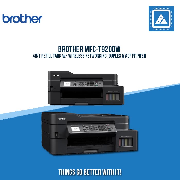 BROTHER MFC-T920DW 4IN1 REFILL TANK W/ WIRELESS NETWORKING, DUPLEX & ADF PRINTER
