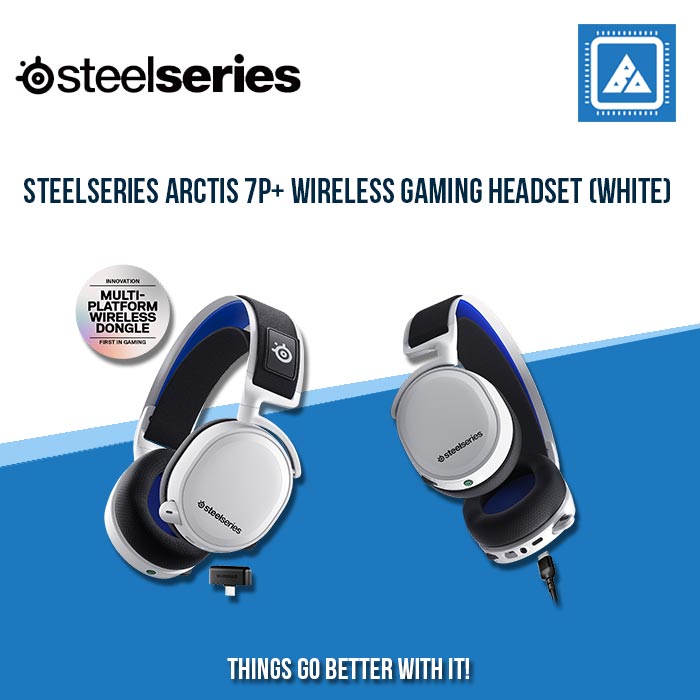 STEELSERIES ARCTIS 7P+ WIRELESS GAMING HEADSET (WHITE)