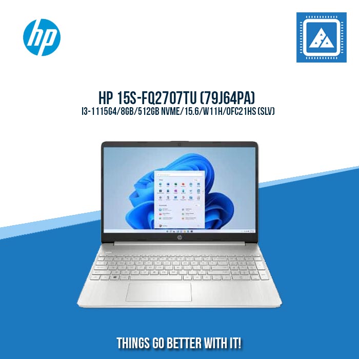 HP 15S-FQ2707TU (79J64PA) I3-1115G4/8GB/512GB NVME | BEST FOR STUDENTS LAPTOP