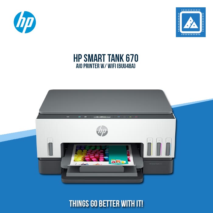 HP SMART TANK 670 AIO PRINTER W/ WIFI (6UU48A)