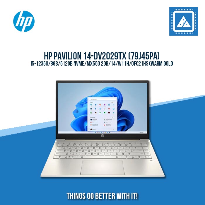 HP PAVILION 14-DV2029TX (79J45PA) I5-1235U  | Best for Students and Freelancers Laptop