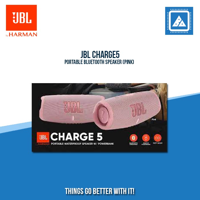 JBL CHARGE5 PORTABLE BLUETOOTH SPEAKER (PINK)