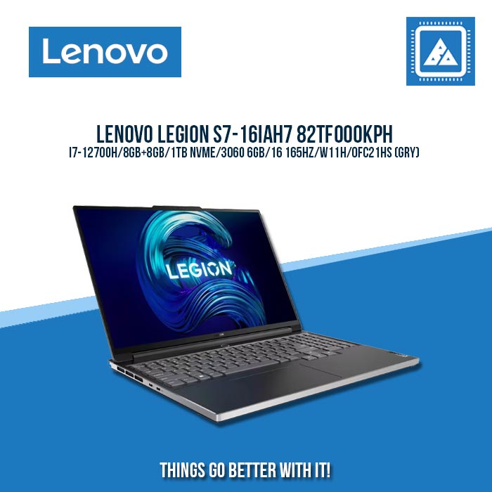 LENOVO LEGION S7-16IAH7 82TF000KPH I7-12700H/8GB+8GB/1TB NVME/3060 6GB | BEST FOR GAMING AND AUTOCAD LAPTOP