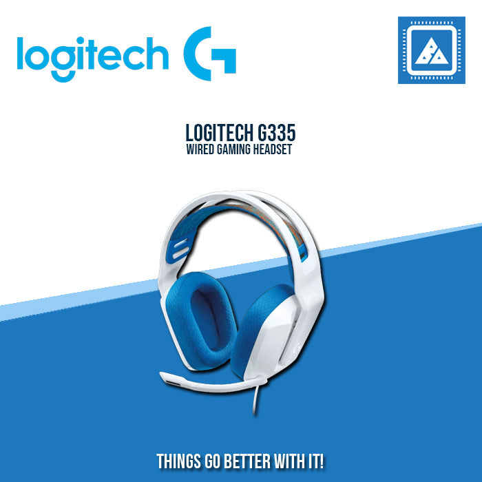 LOGITECH G335 WIRED GAMING HEADSET WHITE-BLUE