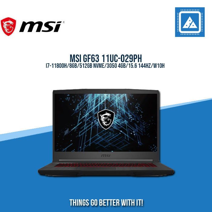 MSI GF63 11UC-029PH I7-11800H | Gaming Laptop And AutoCAD Users