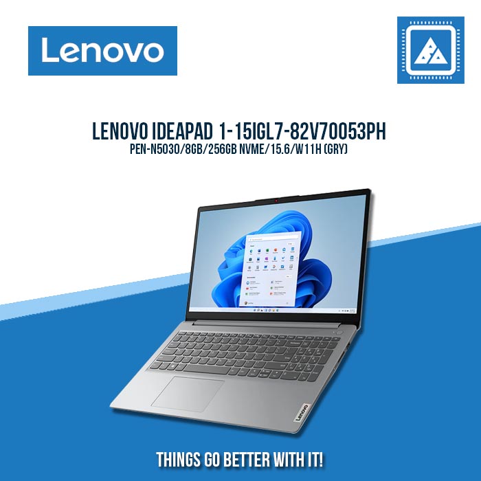LENOVO IDEAPAD 1-15IGL7-82V70053PH PEN-N5030/8GB/256GB NVME | BEST FOR STUDENTS LAPTOP