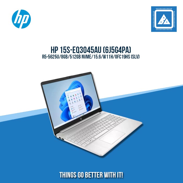 HP 15S-EQ3045AU (6J5G4PA) R5-5625U/8GB/512GB NVME BEST FOR STUDENTS AND FREELANCERS LAPTOP