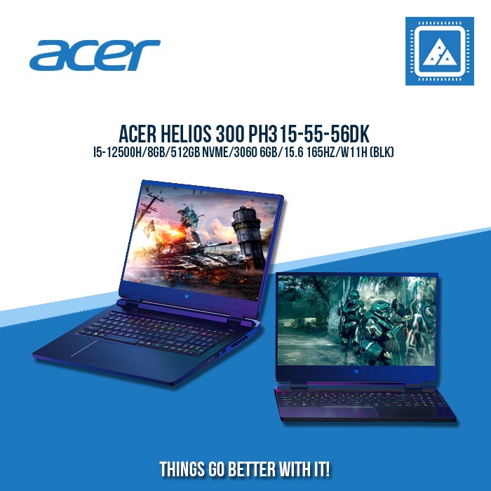 ACER HELIOS 300 PH315-55-56DK I5-12500H | Gaming Laptop And AutoCAD Users