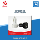 CLIPTEC GZU 366 3 USB PORTS 5.1A CAR CHARGER