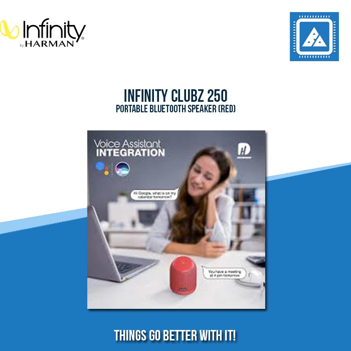 INFINITY CLUBZ 250 PORTABLE BLUETOOTH SPEAKER (RED)