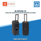 JBL PARTYBOX 310 PORTABLE BLUETOOTH SPEAKER W/ TELESCOPIC HANDLE (BLACK)
