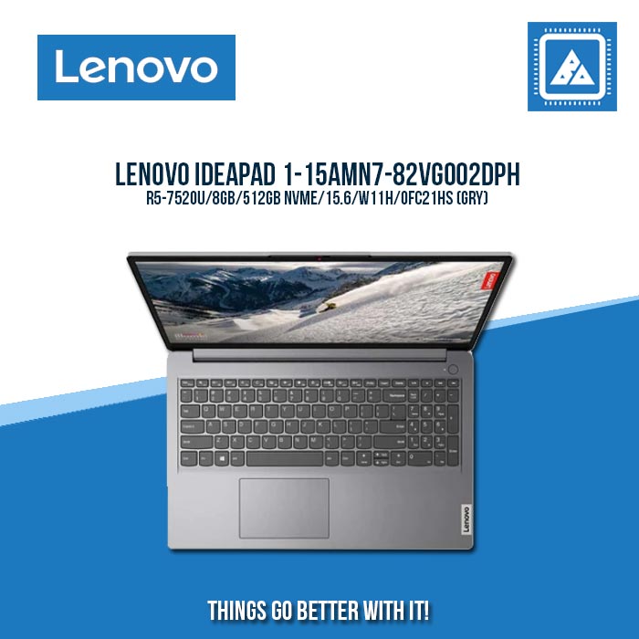 LENOVO IDEAPAD 1-15AMN7-82VG002DPH R5-7520U/8GB/512GB NVME | BEST FOR STUDENTS AND FREELANCERS LAPTOP