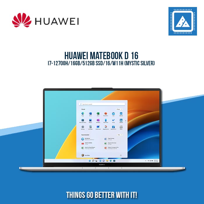 HUAWEI MATEBOOK D 16 I7-12700H | Best for Students and Freelancers Laptop