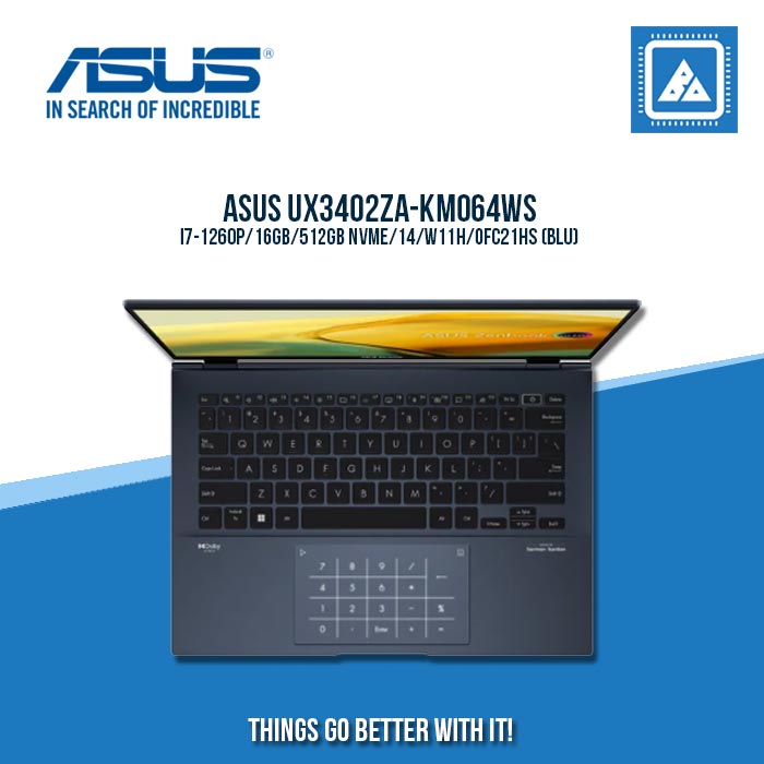 ASUS UX3402ZA-KM064WS I7-1260P/16GB/512GB NVME | BEST FOR STUDENTS AND FREELANCER