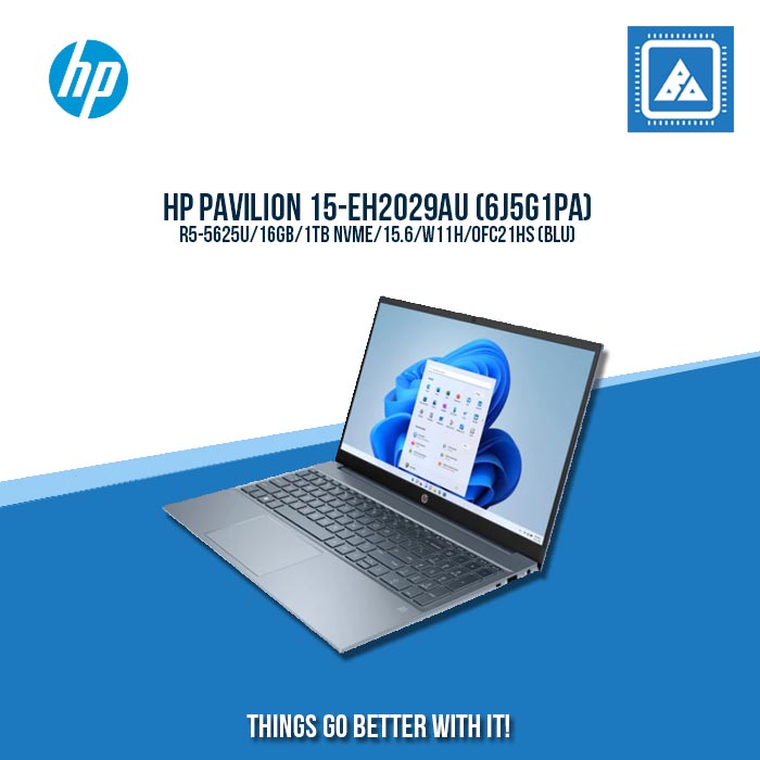 HP PAVILION 15-EH2029AU R5-5625U/16GB/1T NVMe | BEST FOR STUDENTS AND FREELANCER LAPTOP