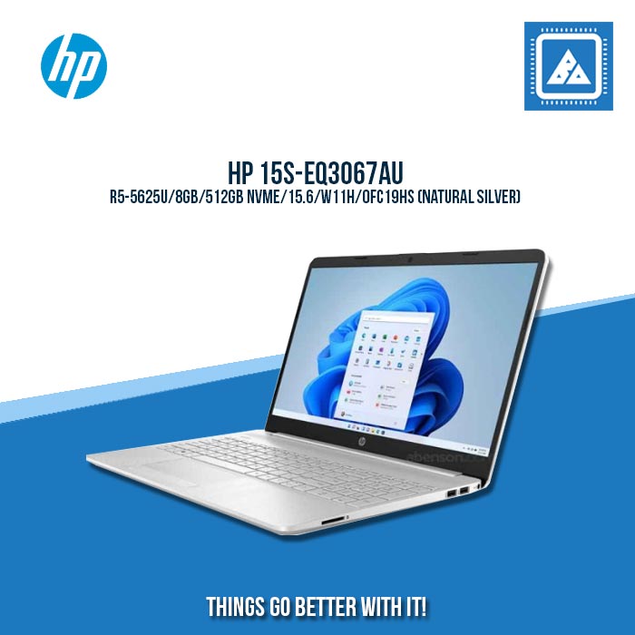 HP 15S-EQ3067AU (79J62PA) R5-5625U/8GB/512GB NVME | BEST FOR STUDENTS AND FREELANCERS LAPTOP