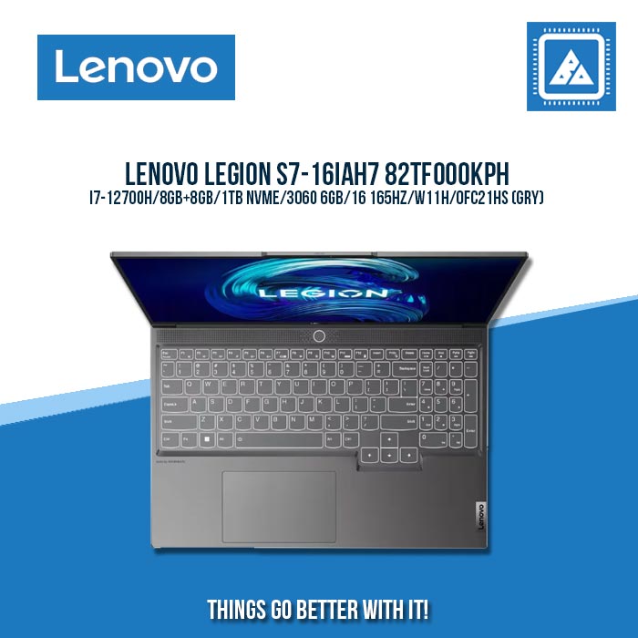 LENOVO LEGION S7-16IAH7 82TF000KPH I7-12700H/8GB+8GB/1TB NVME/3060 6GB | BEST FOR GAMING AND AUTOCAD LAPTOP