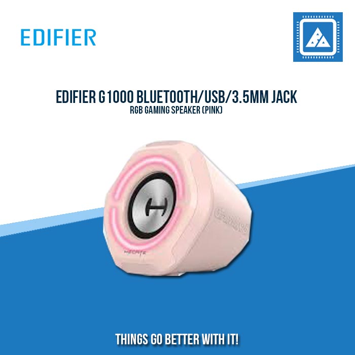 EDIFIER G1000 BLUETOOTH/USB/3.5MM JACK RGB GAMING SPEAKER (PINK)