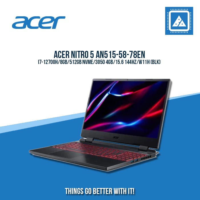 ACER NITRO 5 AN515-58-78EN I7-12700H/8GB/512GB NVME/3050 4GB | BEST FOR GAMING AND AUTOCAD LAPTOP