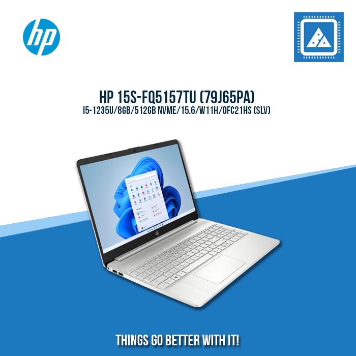 HP 15S-FQ5157TU (79J65PA) I5-1235U/8GB/512GB NVME | BEST FOR STUDENTS AND FREELANCERS LAPTOP