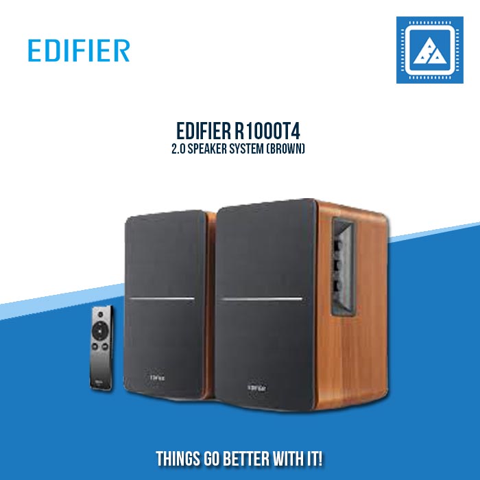 EDIFIER R1000T4 2.0 SPEAKER SYSTEM (BROWN) – BlueArm Computer Store