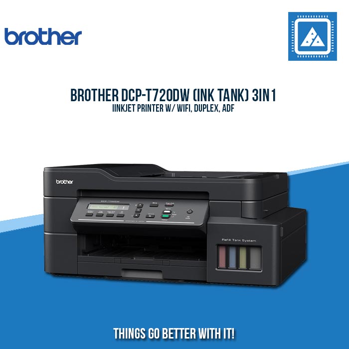 BROTHER DCP-T720DW (INK TANK) 3IN1 INKJET PRINTER W/ WIFI, DUPLEX, ADF ...