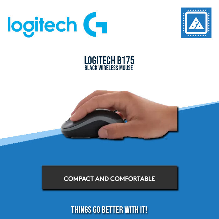 LOGITECH B175 WIRELESS MOUSE - BLK