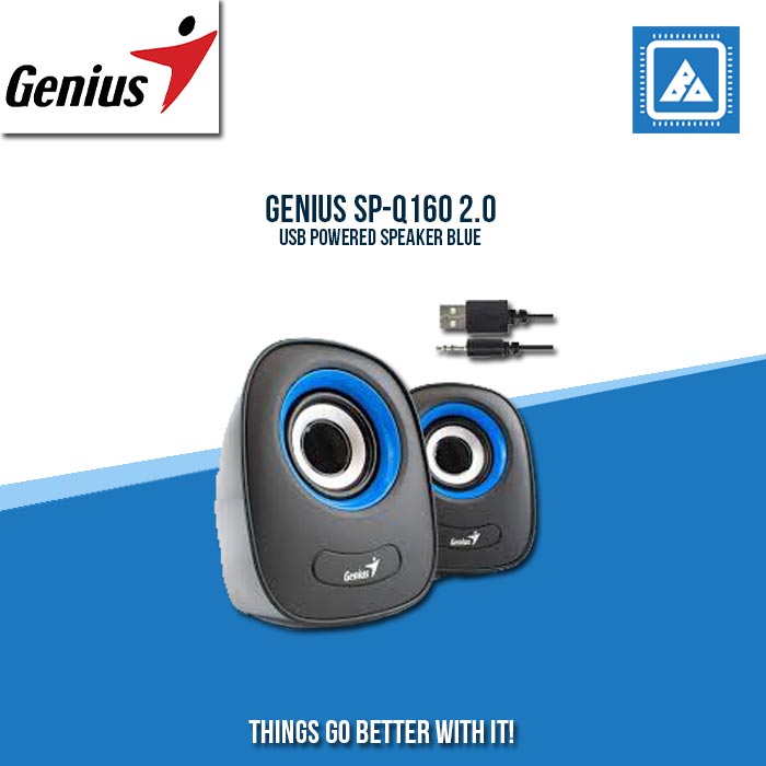 GENIUS SP-Q160 2.0 USB POWERED SPEAKER BLUE