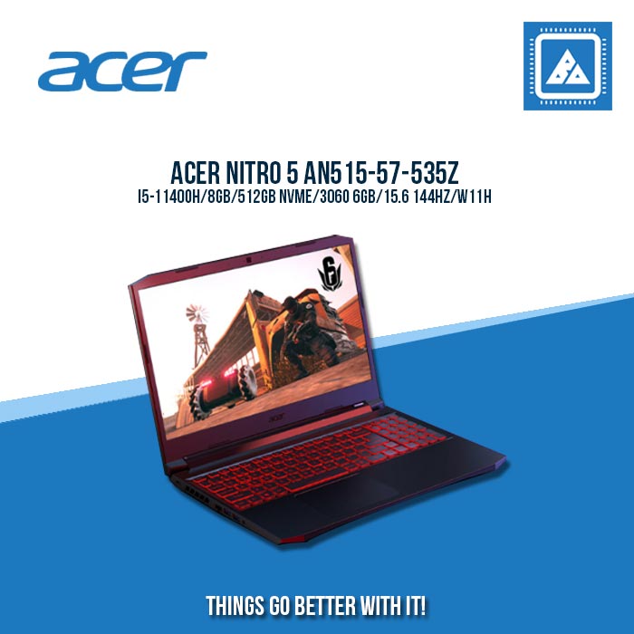 ACER NITRO 5 AN515-57-535Z I5-11400H/8GB/512GB NVME/3060 6GB | BEST FOR GAMING AND AUTOCAD LAPTOP