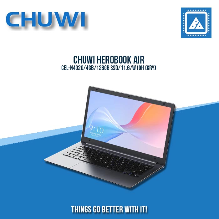 CHUWI HEROBOOK AIR CEL-N4020/4GB/128GB SSD | BEST FOR STUDENTS LAPTOP