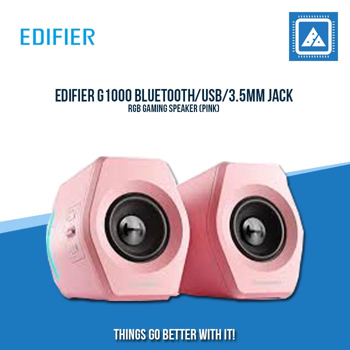 EDIFIER G1000 BLUETOOTH/USB/3.5MM JACK RGB GAMING SPEAKER (PINK)