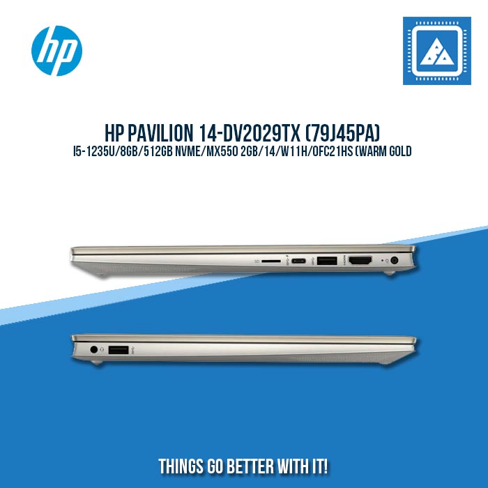 HP PAVILION 14-DV2029TX (79J45PA) I5-1235U  | Best for Students and Freelancers Laptop