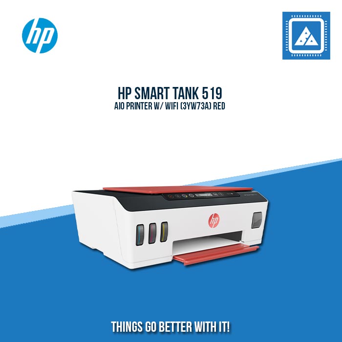 HP SMART TANK 519 AIO PRINTER W/ WIFI (3YW73A) RED