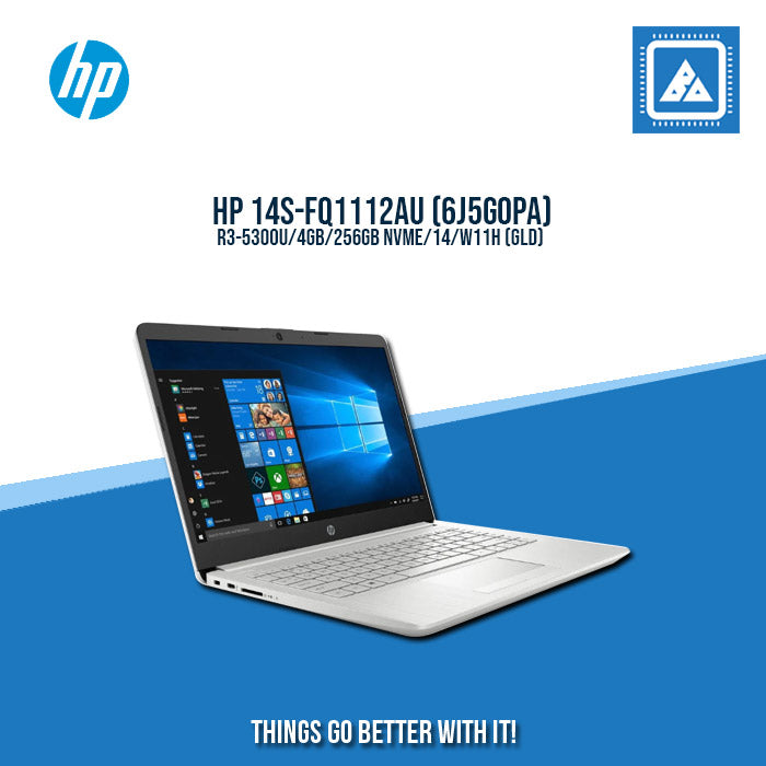 HP 14S-FQ1112AU (6J5G0PA) R3-5300U/4GB/256GB NVME | BEST FOR STUDENTS LAPTOP