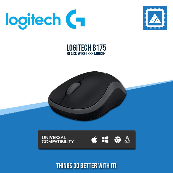 LOGITECH B175 WIRELESS MOUSE - BLK