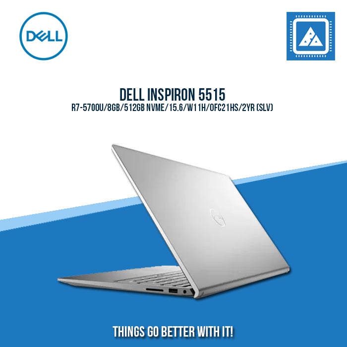 DELL INSPIRON 5515 R7-5700U/8GB/512GB NVME/SLV | BEST FOR STUDENTS AND FREELANCERS LAPTOP